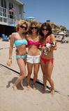 Annalynne McCord and Angel McCord in bikini at the McCord Sisters BBQ at ASICS Beach House in Malibu