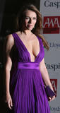 Elizabeth Hurley shows huge cleavage at Asian Women Of Achievement Awards in London