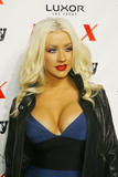 Christina Aguilera shows great cleavage at Party at LAX Nightclub at Luxor Resort and Casino in Las Vegas